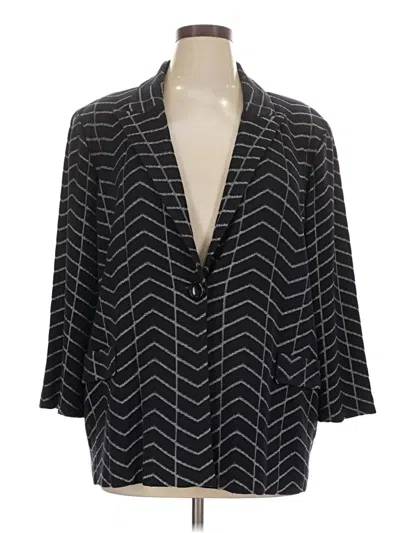 Pre-owned Misook Blazer Jacket In Gray