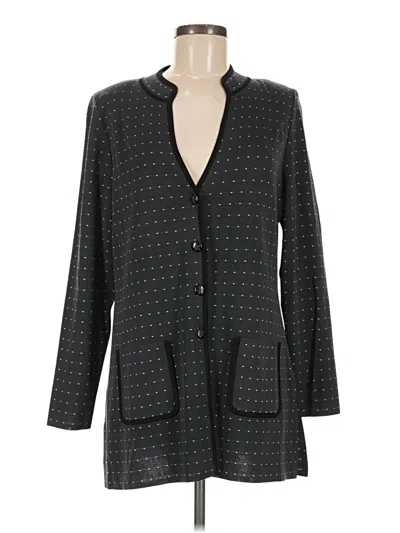 Pre-owned Misook Blazer Jacket In Gray