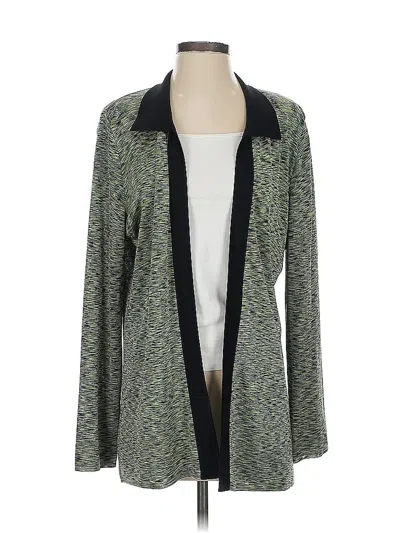 Pre-owned Misook Blazer Jacket In Green