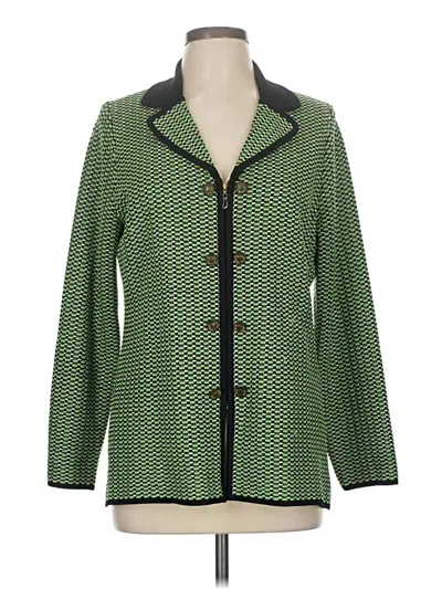 Pre-owned Misook Blazer Jacket In Green