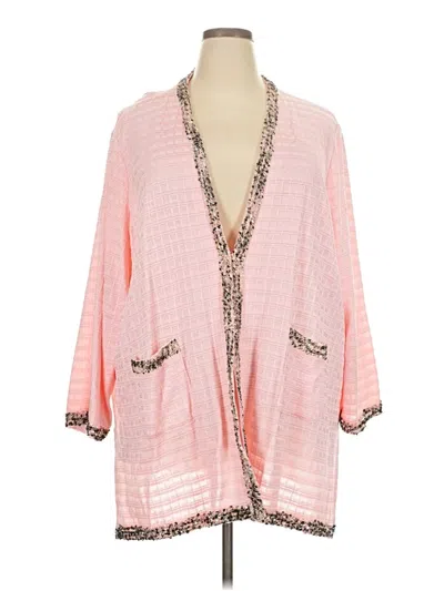 Pre-owned Misook Blazer Jacket In Pink