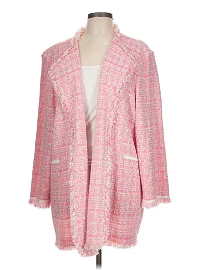 Pre-owned Misook Blazer Jacket In Pink