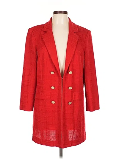 Pre-owned Misook Blazer Jacket In Red