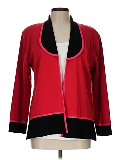 Pre-owned Misook Blazer Jacket In Red
