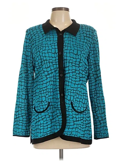 Pre-owned Misook Blazer Jacket In Teal