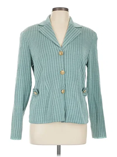 Pre-owned Misook Blazer Jacket In Teal