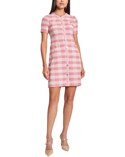 Misook Modern Fit Tweed Sheath Dress In Honey Suckle
