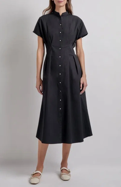 MISOOK MISOOK BUTTON-UP COTTON MIDI DRESS