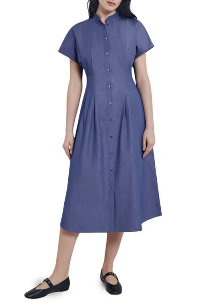 MISOOK MISOOK BUTTON-UP COTTON MIDI DRESS
