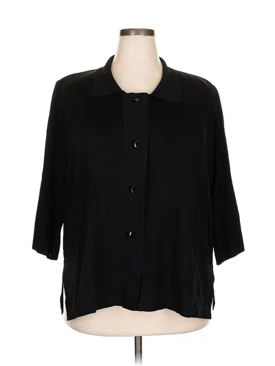 Pre-owned Misook Cardigan Sweater In Black