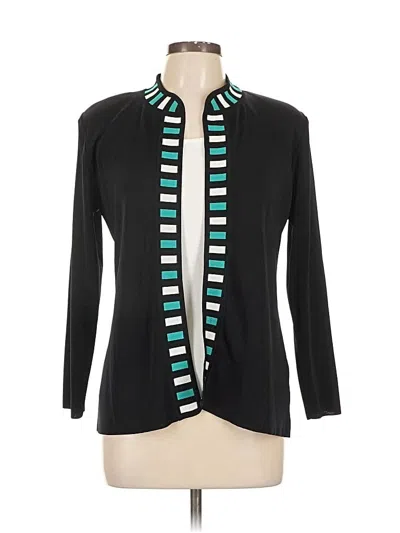 Pre-owned Misook Cardigan Sweater In Black
