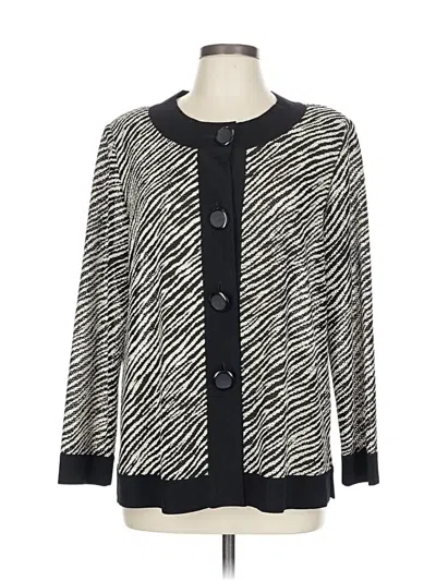 Pre-owned Misook Cardigan Sweater In Black