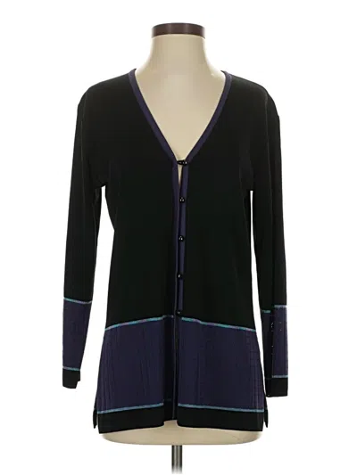 Pre-owned Misook Cardigan Sweater In Black
