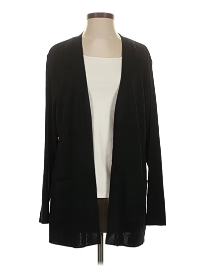 Pre-owned Misook Cardigan Sweater In Black