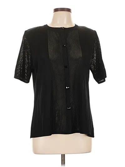 Pre-owned Misook Cardigan Sweater In Black