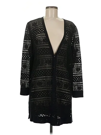 Pre-owned Misook Cardigan Sweater In Black