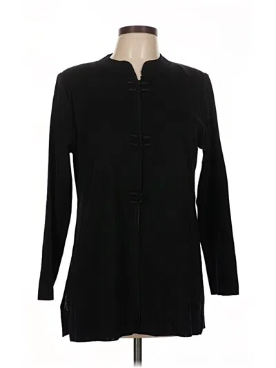 Pre-owned Misook Cardigan Sweater In Black