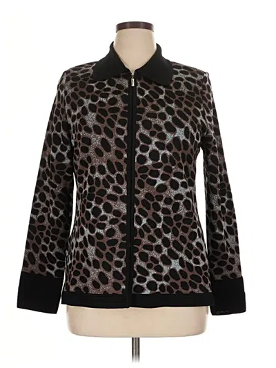 Pre-owned Misook Cardigan Sweater In Black