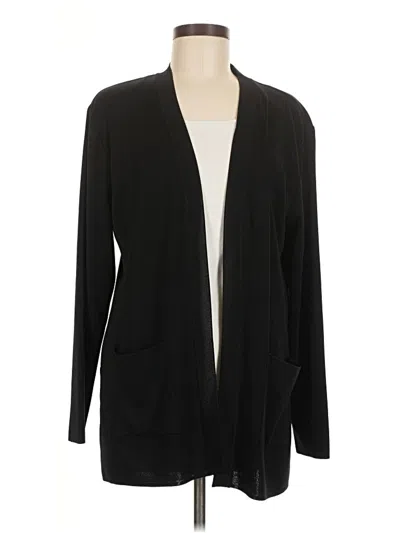 Pre-owned Misook Cardigan Sweater In Black