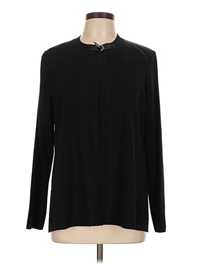 Pre-owned Misook Cardigan Sweater In Black