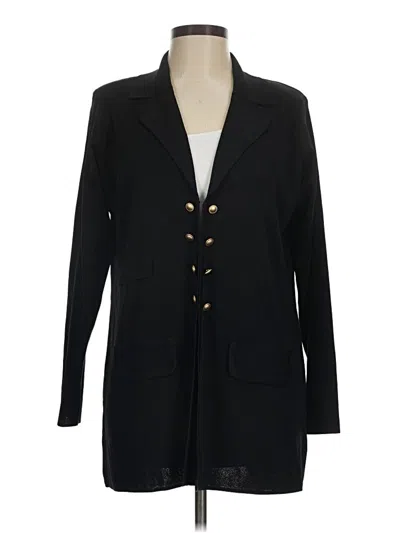 Pre-owned Misook Cardigan Sweater In Black