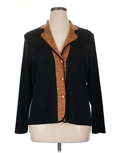 Pre-owned Misook Cardigan Sweater In Black