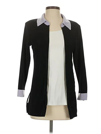 Pre-owned Misook Cardigan Sweater In Black