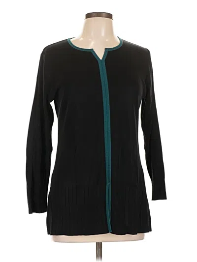 Pre-owned Misook Cardigan Sweater In Black