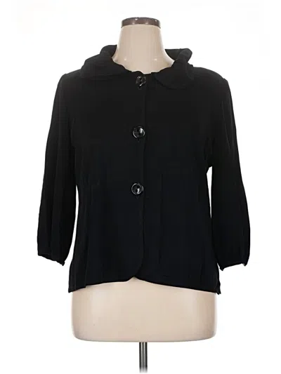 Pre-owned Misook Cardigan Sweater In Black