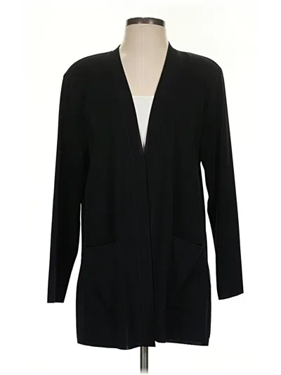 Pre-owned Misook Cardigan Sweater In Black