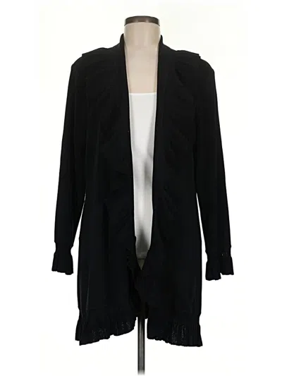 Pre-owned Misook Cardigan Sweater In Black