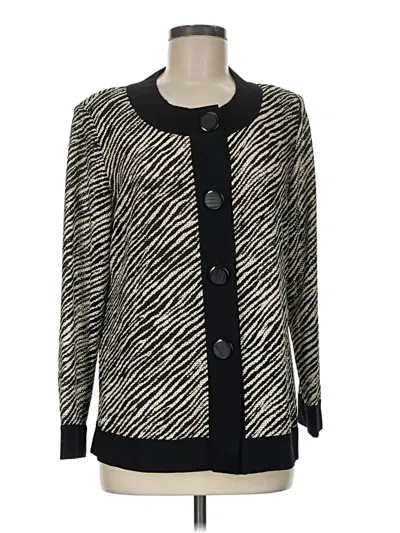 Pre-owned Misook Cardigan Sweater In Black