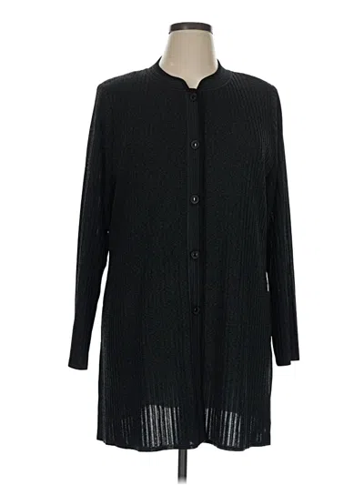 Pre-owned Misook Cardigan Sweater In Black