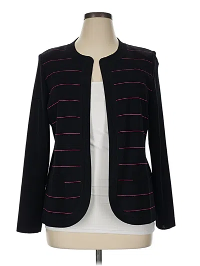 Pre-owned Misook Cardigan Sweater In Black