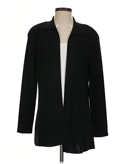Pre-owned Misook Cardigan Sweater In Black