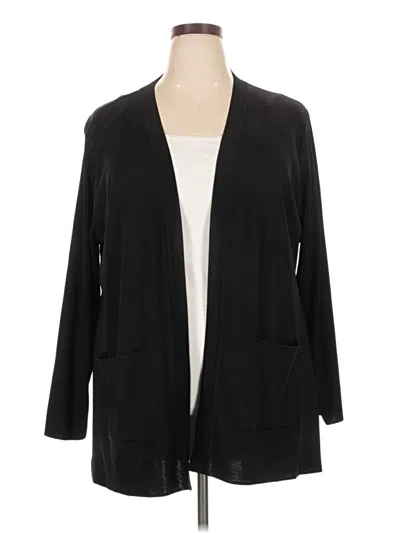 Pre-owned Misook Cardigan Sweater In Black