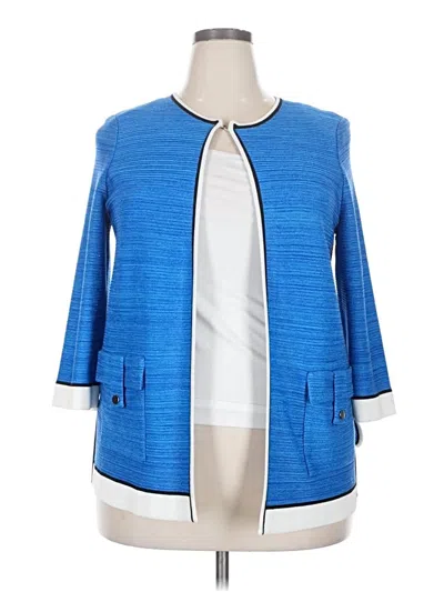 Pre-owned Misook Cardigan Sweater In Blue