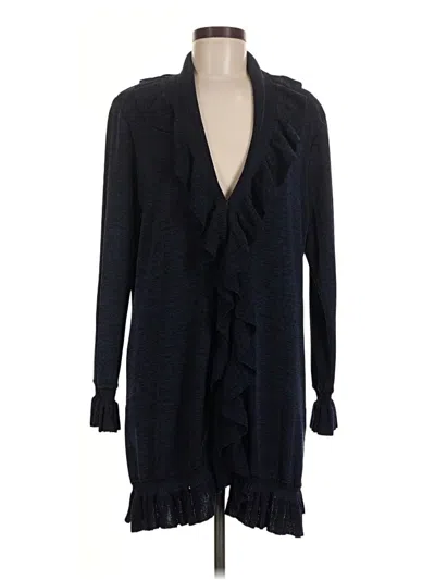 Pre-owned Misook Cardigan Sweater In Blue