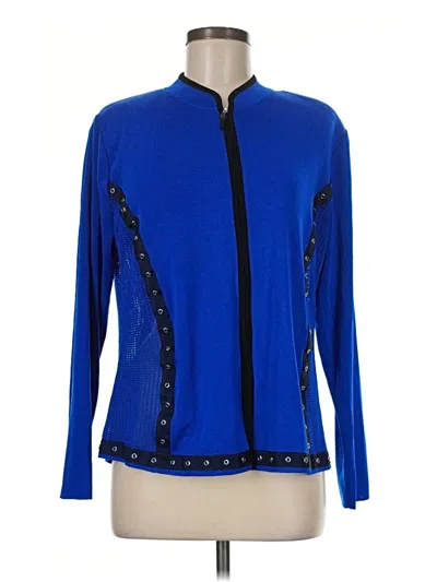 Pre-owned Misook Cardigan Sweater In Blue