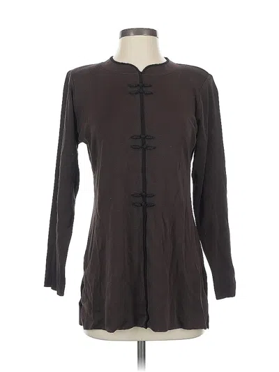 Pre-owned Misook Cardigan Sweater In Brown