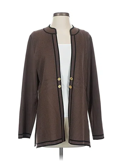 Pre-owned Misook Cardigan Sweater In Brown