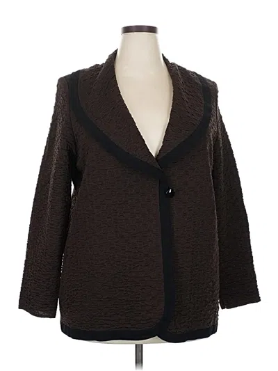 Pre-owned Misook Cardigan Sweater In Brown