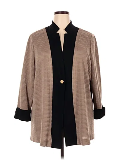 Pre-owned Misook Cardigan Sweater In Brown