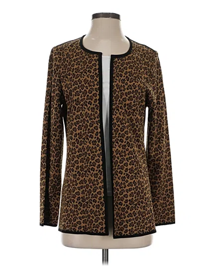 Pre-owned Misook Cardigan Sweater In Brown