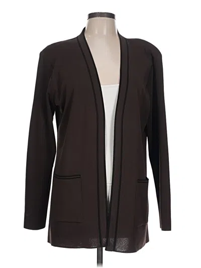 Pre-owned Misook Cardigan Sweater In Brown