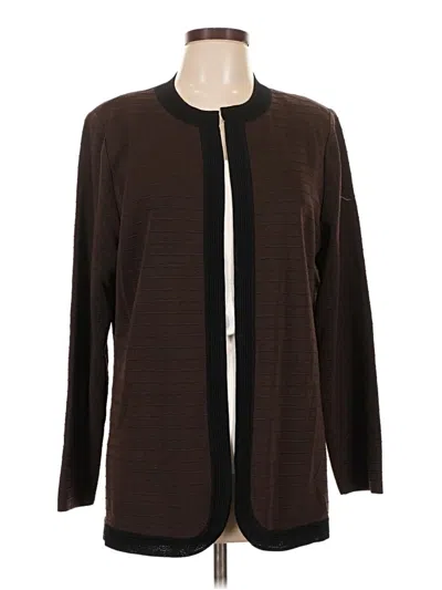 Pre-owned Misook Cardigan Sweater In Brown