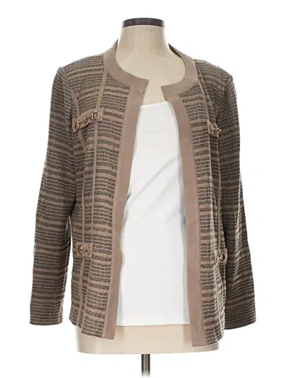 Pre-owned Misook Cardigan Sweater In Brown