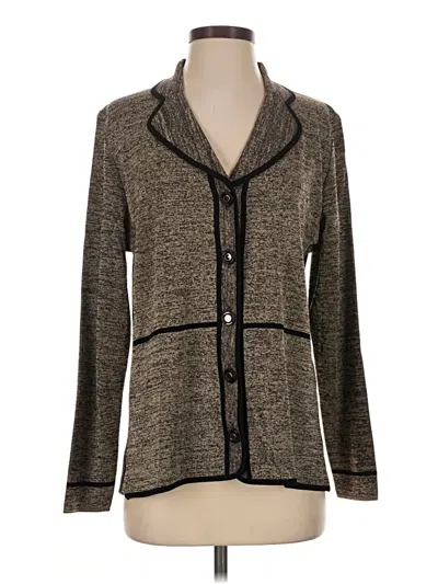 Pre-owned Misook Cardigan Sweater In Brown