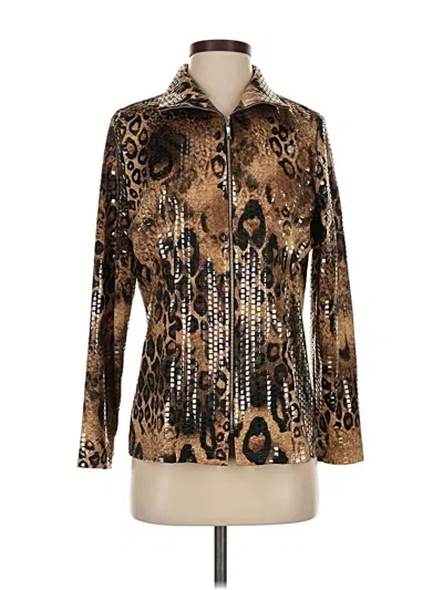 Pre-owned Misook Cardigan Sweater In Gold