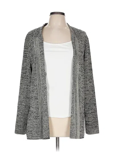 Pre-owned Misook Cardigan Sweater In Gray